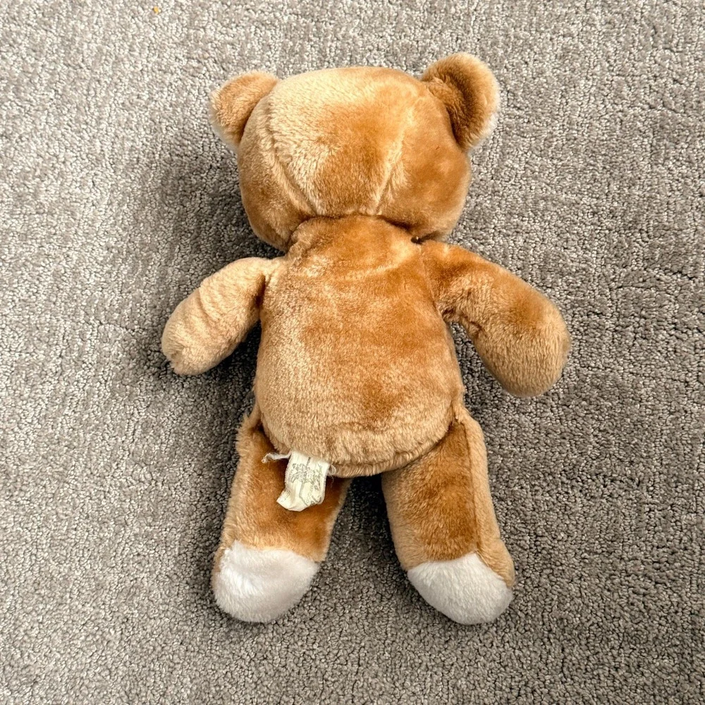 Vintage 1994 Commonwealth Teddy Bear Plush Tan White Stuffed Animal Toy